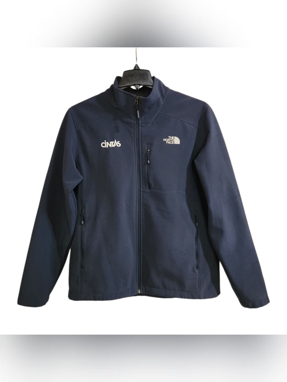 The North Face Apex Barrier Softshell Jacket Mens Large Navy Cintas Corporate
